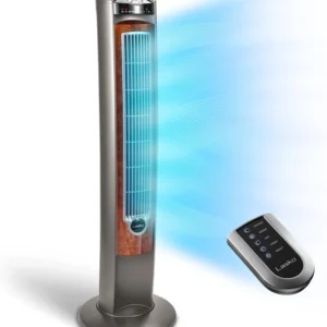 Wind Curve Tower Fan Electric Oscillating 42-Inch Gray/Black